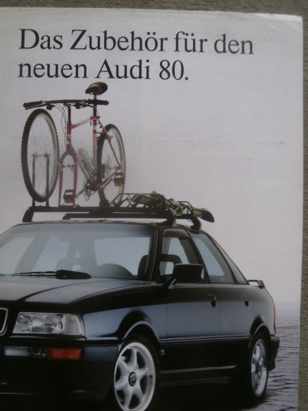 Audi 80 Typ89 Zubehör Prospekt September 1991