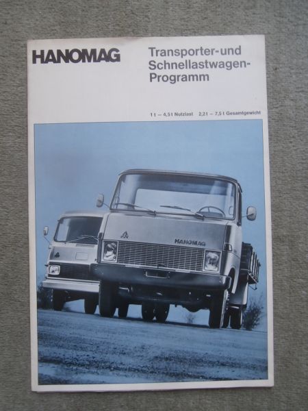 Hanomag Transporter- und Schellastwagen Programm 1t-4,5l Nutzlast F20 F25 F30 F35 F45 F55 F65/66 F75