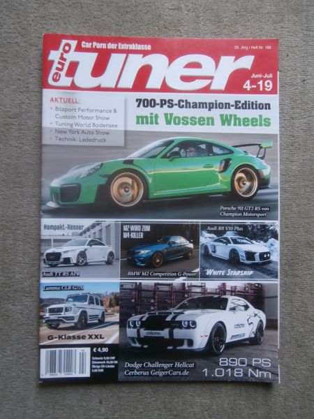 euro tuner 4-2019 VW Arteon 2.0TSI 4Motion,Dodge Challenger SRT Hellcat Cerberus Geigercars,458 Italia,APR Audi TT RS Coupé