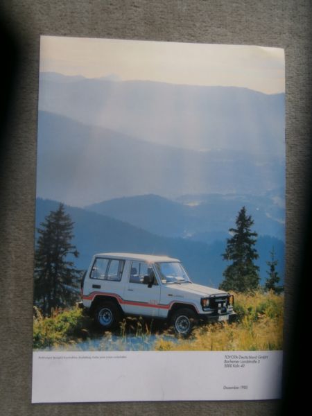 Toyota Land-Cruiser-Zubehörprogramm Dezember 1985 Katalog