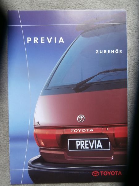 Toyota Previa Zubehör Prospekt Mai 1999 XR20