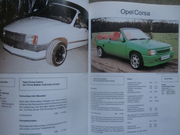 Replica & Cabrio Katalog 1992/93 AC Cobra +Lota T70,Apal Fiero,Beauford Tourer,Bonito,Sonic