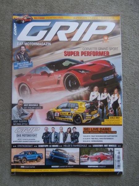 grip das Motormagazin 6/2019 Charger SRT Hellcat,Ranger Raptor,Kia Stinger GT,Cadillac CT4-V und CT5-V,Performaser C43S