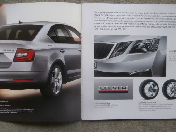 Skoda Octavia Clever (Typ 5E) Prospekt November 2017 TSI 63kw 85kw 110kw 132kw +TDI 66kw 85kw 110kw