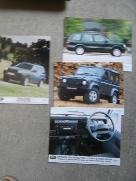 Land Rover Frankfurt 2001 Pressemappe Defender 2002 Model Year,Freelander,Range Rover Vogue SE,Discovery