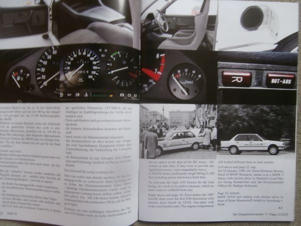 Der Doppelscheinwerfer Clubnachrichten Ausgabe 71 BMW 530 MLE E12,333i E30, 745A E23,E30 Elektro Antrieb,
