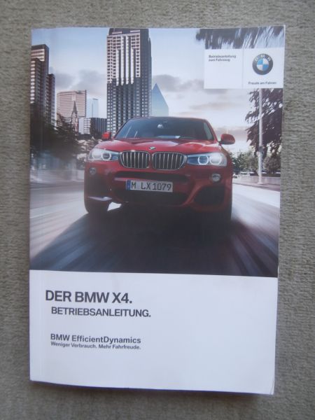 BMW X4 F26 xDrive20i 28i 35i 20d 30d 35d Handbuch Juni 2015
