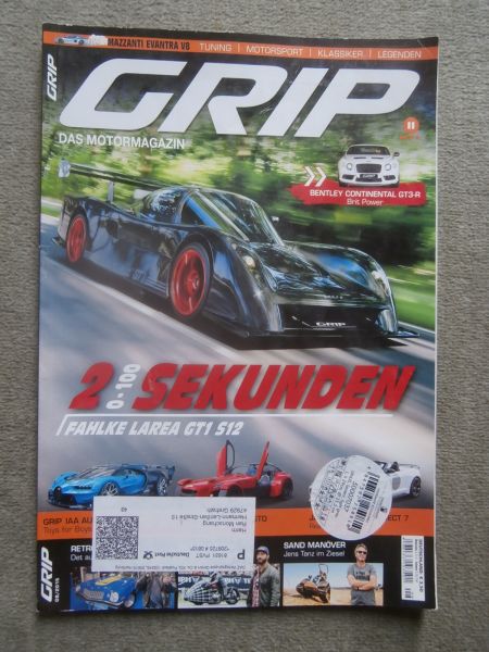 grip das Motormagazin 8/2015 Fahlke Larea CT1 S12,Bentley Continental GT3-R,De Lorean DMC-12,F-Type Project 7,