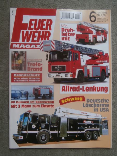 Feuerwehr Magazin 6/1996 MAN Drehleiter Magirus DLK 23-12