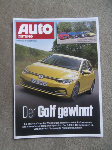 Auto Zeitung 13/2020 VW Golf VIII 2.0TDI vs. A3 Sportback 35TDI vs. BMW 118d F40 vs. A200d