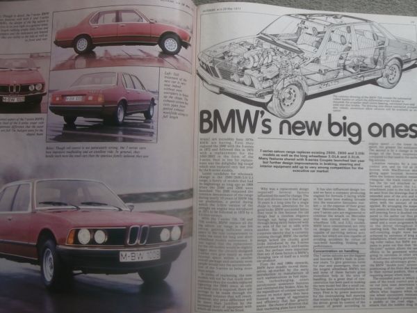 Autocar 28.5.1977 BMW 733i E23,Jaguar XJ-S Automatic,