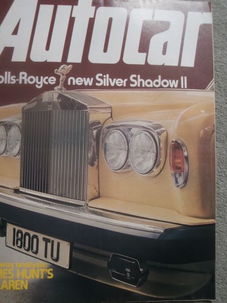 Autocar 26.2.1977 Rolls-Royce Silver Shadow2,McLaren M23,Morris Marina,CI Autohomes,Dormobile,Carawagon,