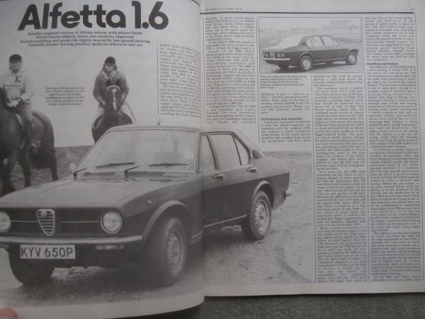 Autocar 7.4.1976 Longterm Report Datsun 160B,Alfa Romeo Alfetta,Reliant Robin 850,Buying Secondhand Hillman Avenger