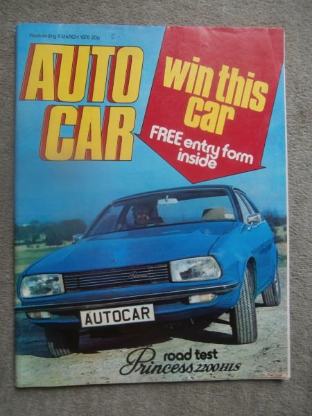 Autocar 6.3.1976 Roadtest Princess 2200 HLS,Hatchback or Estate?