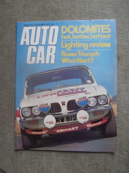 Autocar 15.11.1975 Lancia Beta Coupé Report,Chrysler Sunbeam