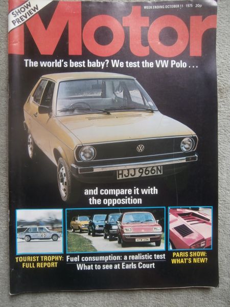 Motor 10/1975 VW Polo L,BMW 1502,Philips RN444,Blaupuntk Essen ASU,Hitach WM714,Javelin Continental,Sanyo FT4026E,