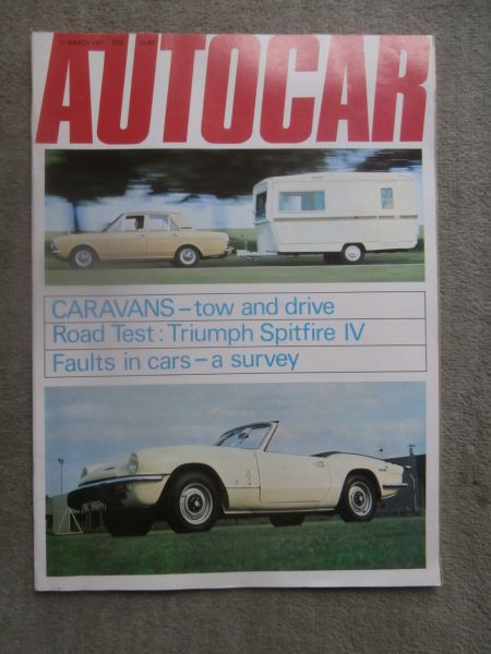 Autocar 11.3.1971 Triumph Spitfire IV Road Test,Caravans tow and drive