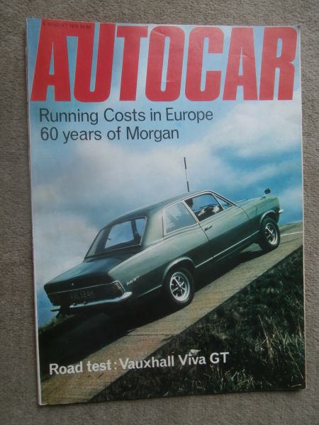 Autocar 6.8.1970 Vauxhall Viva GT,Austin 1300 and Ford Escort 1300 Estate Cars,The Vega,