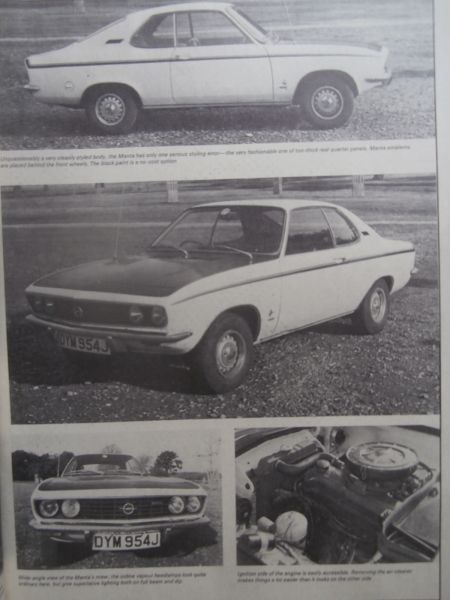 Autocar 5.11.1970 Opel Manta Road Test,Bedford Caravan,Bedford Dormobile Debonair tested,
