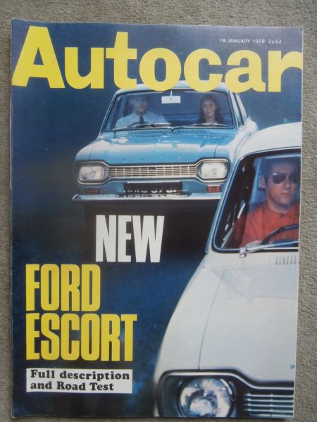 Autocar 18.1.68 new Ford Escort full description and Road Test,Alfa Romeos