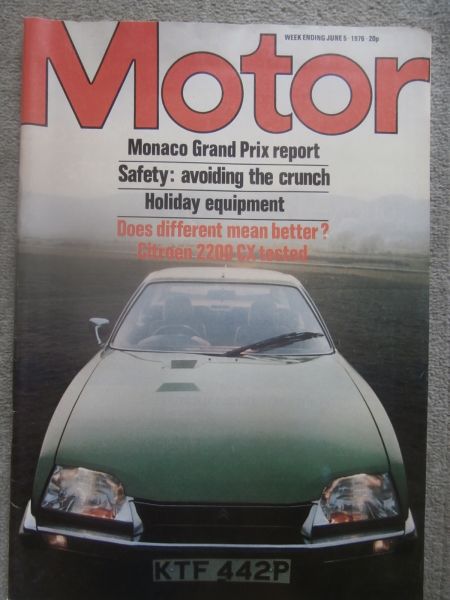 Motor 5.6.1976 Citroen CX2200 Pallas tested,Ford Capri,Citroen CX2000 +Break,