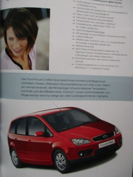 Ford Focus C-Max Ambiente Trend Futura Ghia Katalog Juni 2005