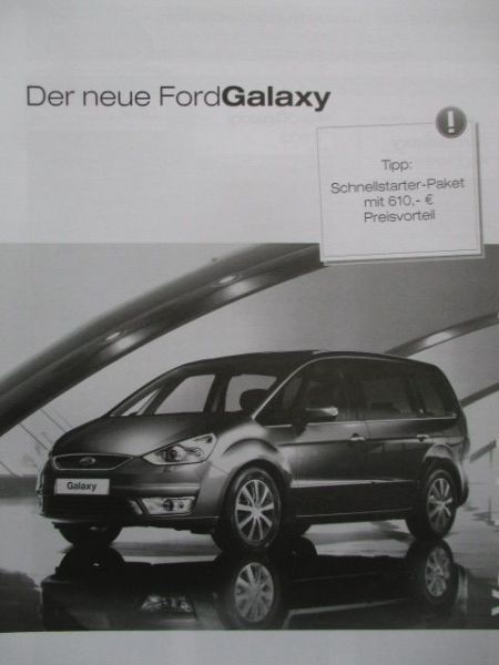 Ford Galaxy Vorabinformation Ambiente Trend Ghia 107kw Benzin Diesel 74kw 96kw 103kw
