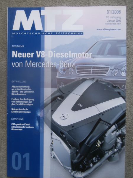 Motortechnische Zeitschrift 1/2006 Mercedes Benz V8 Dieselmotor E420CDI OM629 E400CDI OM628