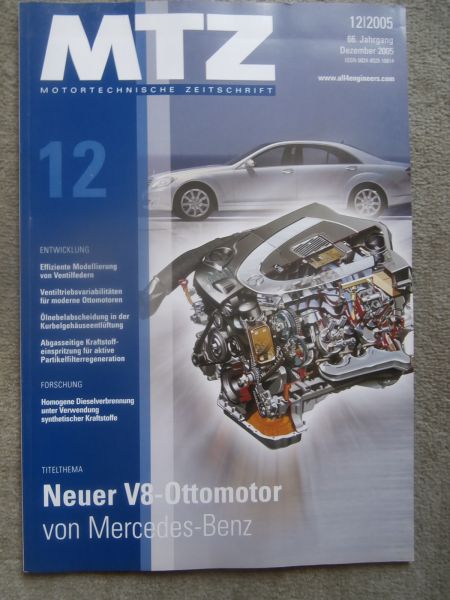Motortechnische Zeitschrift 12/2005 Mercedes Benz V8 Ottomotor M 273 E46 250kw E55 285kw