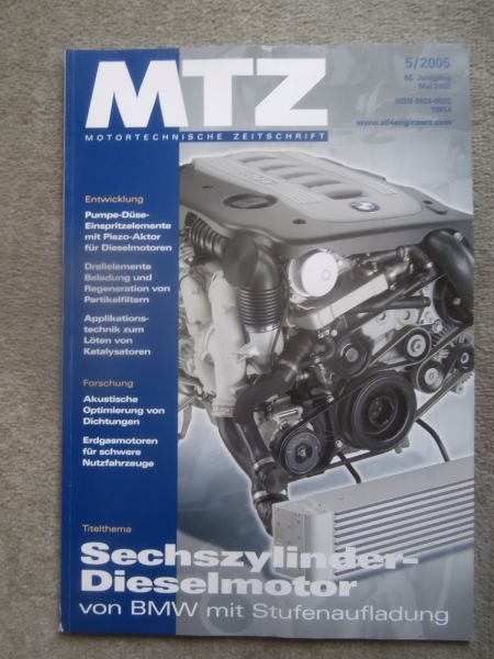 Motortechnische Zeitschrift 5/2005 BMW 6-Zylinder Dieselmotor 200kw,