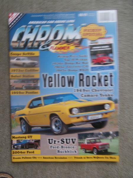 Chrom & Flammen 8/2019 69er Chevrolet Camaro Yenko,59er Pontiac Bonneville Safari,47er Dodge WD20 Pickup,