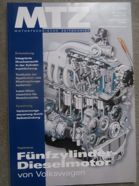 Motortechnische Zeitschrift 1/2004 VW 5-Zylinder Dieselmotor mit 128kw,