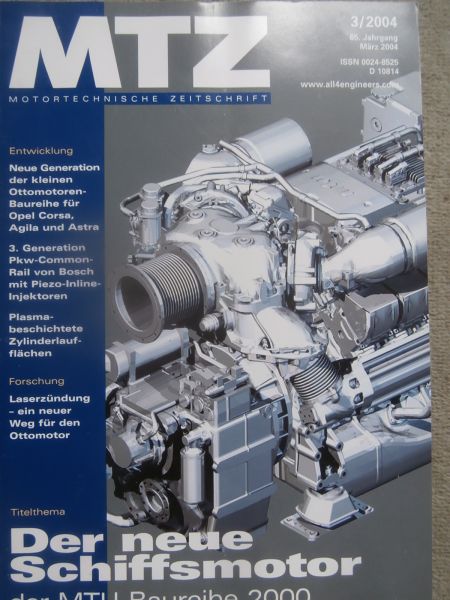 Motortechnische Zeitschrift 3/2004 MTU Baureihe 2000 Schiffsmotor,Mercedes Benz 3,5l V6 M272