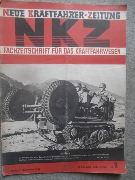 Neue Kraftfahrer Zeitung Nr. 8/1941 die Motoren der Nutzfahrzeuge,