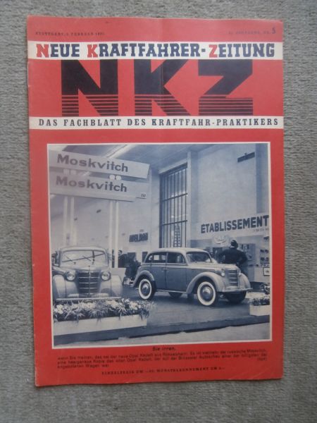 Neue Kraftfahrer Zeitung Nr. 5/1951 Renault 4CV (R 1062),25 Jahre Tornax,