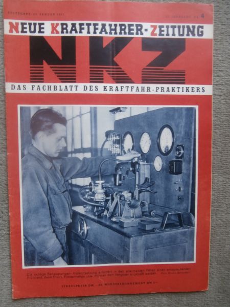Neue Kraftfahrer Zeitung Nr. 4/1951 Wechselstromanlage im Motorrad,Victoria Fahrrad-Hilfsmotor,