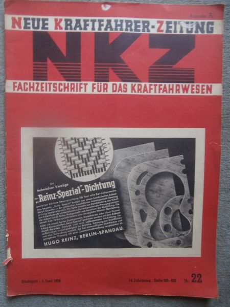 Neue Kraftfahrer Zeitung Nr. 22/1939 Ueberholung eines Fahrzeugdiesels,