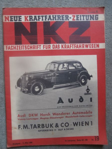 Neue Kraftfahrer Zeitung Nr. 19/1939 Neander Sportwagen,