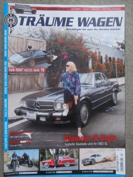 Träume Wagen 13/2019 Mercedes Benz 560SL R107 USA,56er Karmann Ghia,Special Defender Tuning