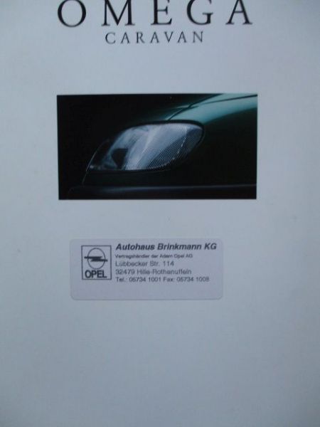 Opel Omega B Caravan 85kw 100kw 125kw +TD Motor 96kw September 1994+Preisliste