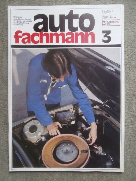 auto fachmann 10/1981 Honda CBX,Autogas Studie BMW M1 BP,VW ARVW