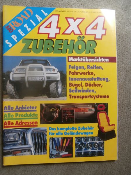 Off Road Spezial 3/1992 4x4 Zubehör Felgen Reifen,Fahrwerke,Seilwinden - alle Anbieter +Produkte +Adressen