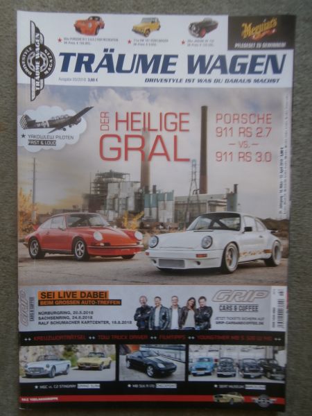 Träume Wagen 3/2018 Porsche 199 RS 2.7 vs. 911 RS 3.0,230SLK R170 Check,Mercedes Benz S320 W140,