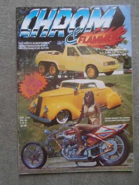 Chrom & Flammen 12/1982 Corvette, Citroen Visa 6-Rad Pickup,Datsun 280ZX,Trike,