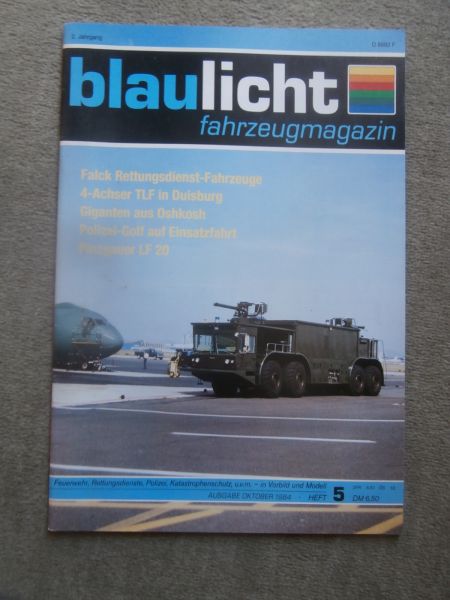blaulicht fahrzeugmagazin 10/1984 Pinzgauer LF20,Faun LF8,Iveco-Magirus Feuerwehrfahrzeuge,Falck in Dänemark