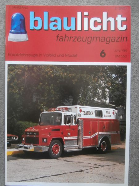 blaulicht fahrzeugmagazin 6/1989