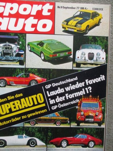 sport auto 9/1977 Audi 80GTE vs. Alfasud vs. VW Polo,Vergleichtest Ford Fiesta S vs. Innocenti 120L