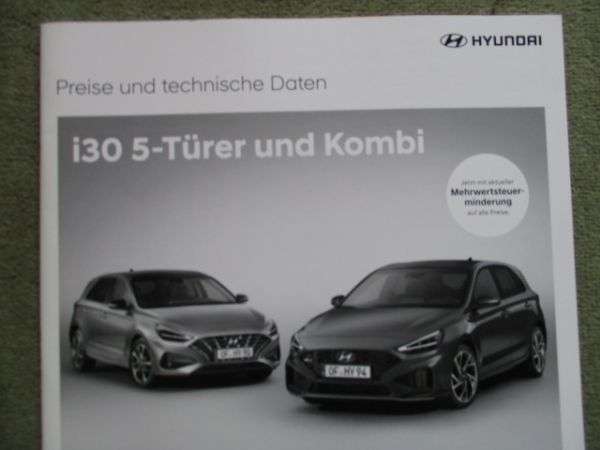 Hyundai i30 5-türer und Kombi Preisliste Juni 2020