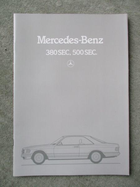 Mercedes Benz 380SEC 500SEC C126 November 1982