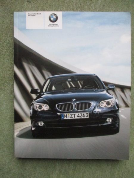 BMW 520i E60 523i 525i 530i 540i 550i +xDrive 520d-535d +touring E61 Englisch August 2009